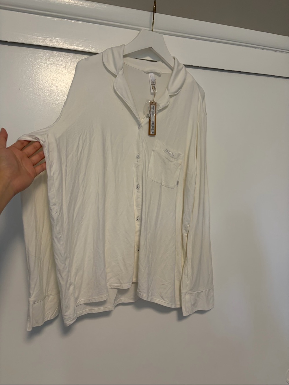 SKIMS snow ivory Button-Down Relaxed Women's Top